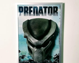 Predator Bio - Mask– Nightmares in Frame – Predator Inspired Horror – 3D Framed Creature – Hand Painted Piece – Sci-Fi Collector Decor