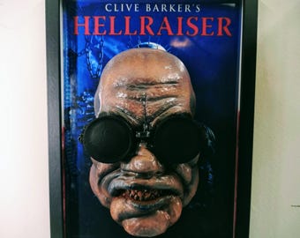Butterball Hellraiser Horror Wall Art – Cenobite Wall Sculpture – Hellraiser Decor – 3D Horror Wall Frame – Gothic Decor – Hand Painted