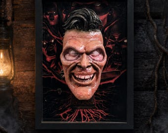 Evil Dead Ash Williams 3D Wall Art – 3D Wanddecoratie • Handgemaakt in Italië • The Frame Beyond