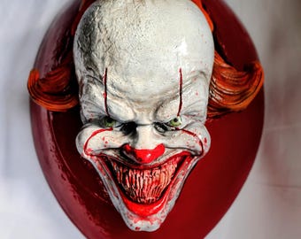 You’ll Float – Pennywise Inspired Wall Sculpture | Handmade Horror Red Balloon Art