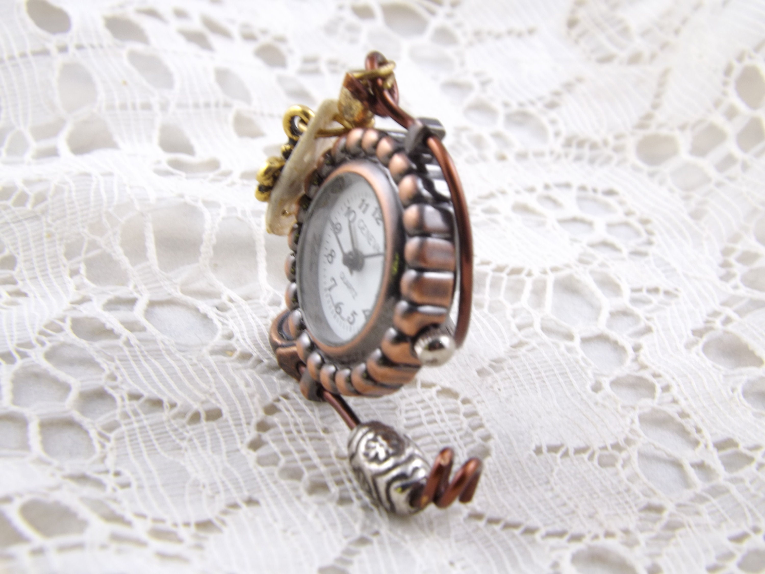 Small Dark Copper Colored Table Clock Featuring Dragonfly - Etsy