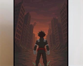 Anime Wall Art Poster, Japanese Manga Decor, Anime Bedroom Artwork, Otaku Room Decor, Cool Anime Gift for Fans, Manga Style Print