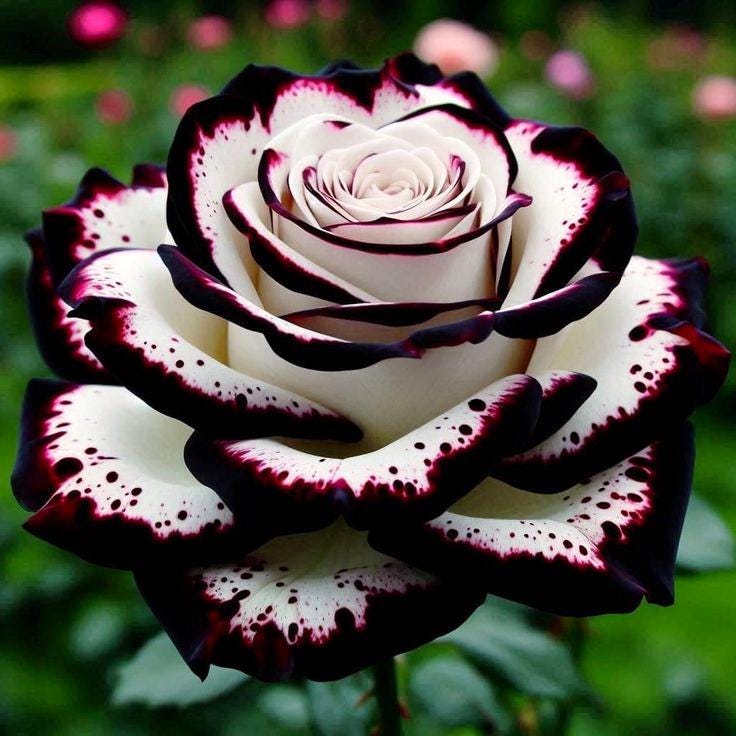 Outdoor Rose Seeds Medium Sun 20pcs Rare Black & White Rose Seeds   Heirloom Non-GMO Perennial Garden Flowers Black And White Rose Seeds Rare