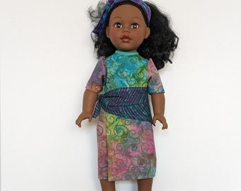 West African Inspired Outfit for American Girl and Other 18 Inch Dolls