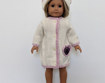 Sweater Dress, Hat and Shoes for American Girl and Other 18 Inch Dolls