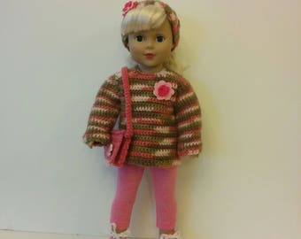 Crocheted Tunic and Messenger Bag for American Girl and Other 18 inch Dolls