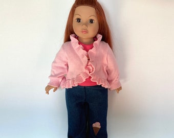 Retro Sweater and Flare Jeans for American Girl and Other 18 inch Dolls