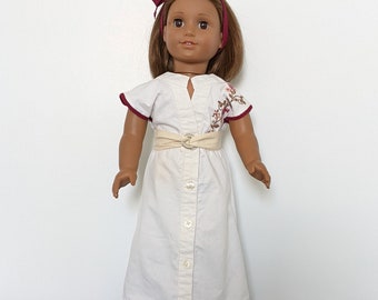 Western Style Embroidered Dress, Belt, and Boots for American Girl and Other 18 Inch Dolls