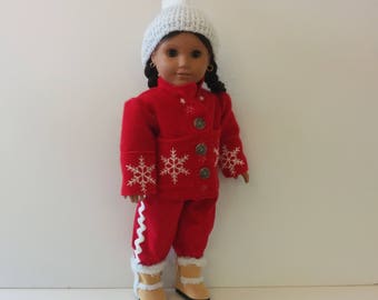 Classic Snow Outfit for American Girl and other 18 inch Dolls