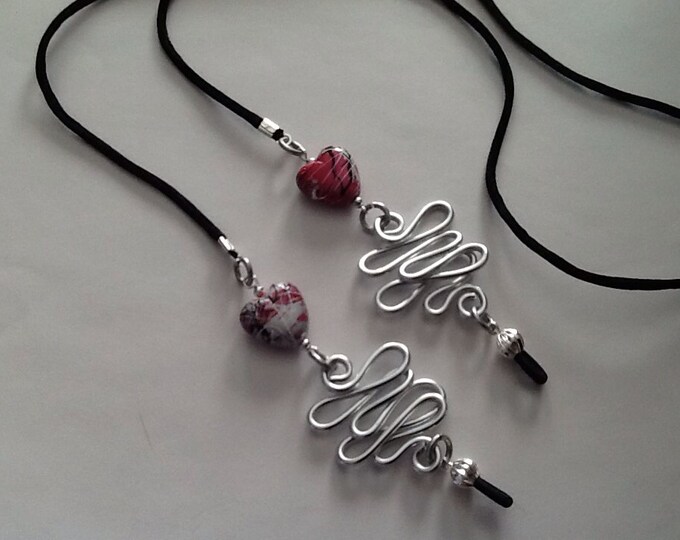 Painted Heart Eyeglass Holder Etsy