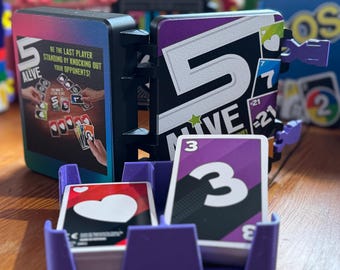 3D Printed 5 Alive Card Game Box: Snap-Fit Storage Case