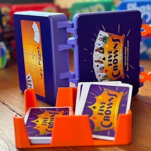 Caja de juego de cartas impresa en 3D personalizada para Five Crowns (cartas NO incluidas)