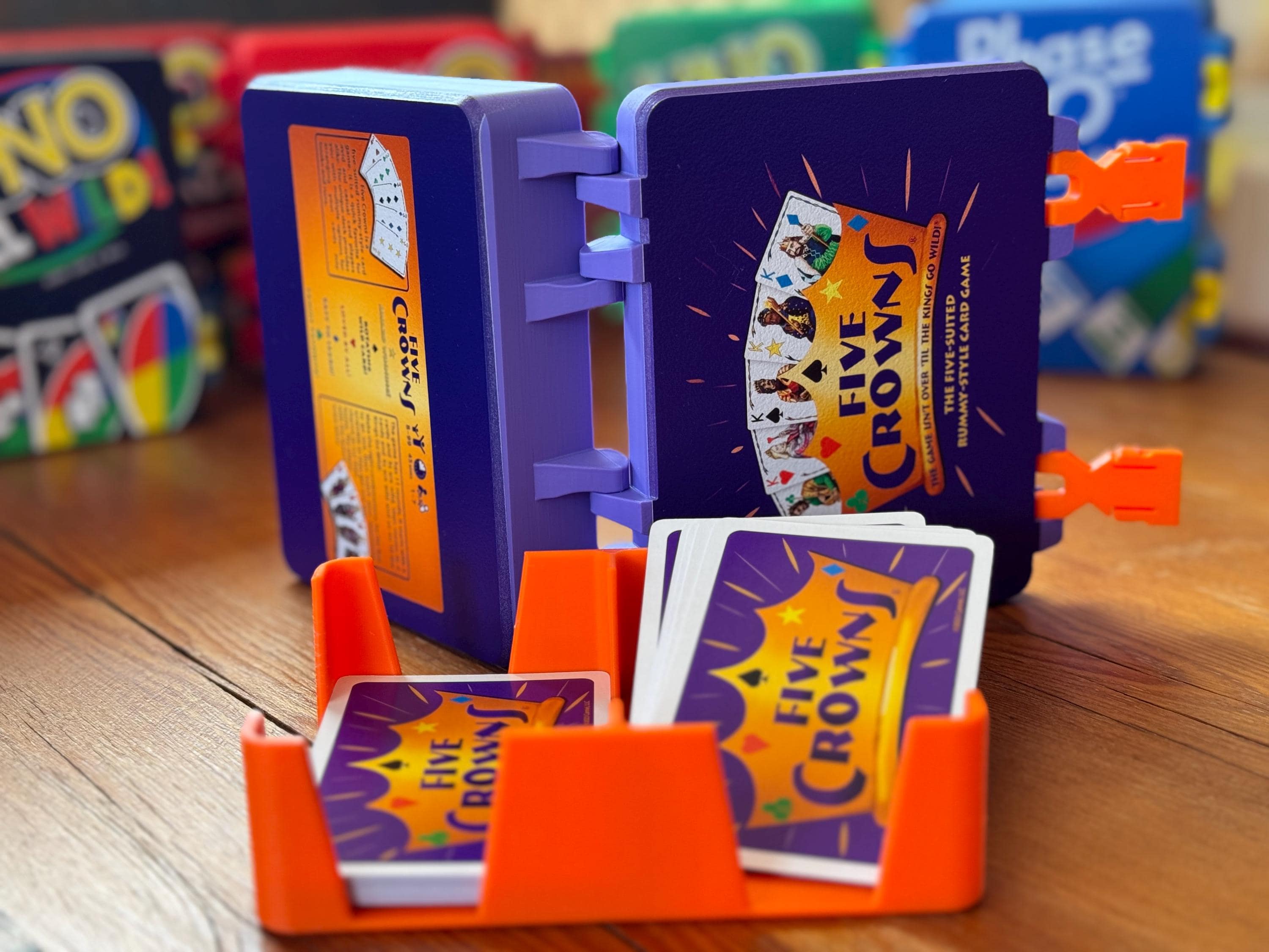 Custom 3d-printed Card Game Box for Five Crowns (cards NOT