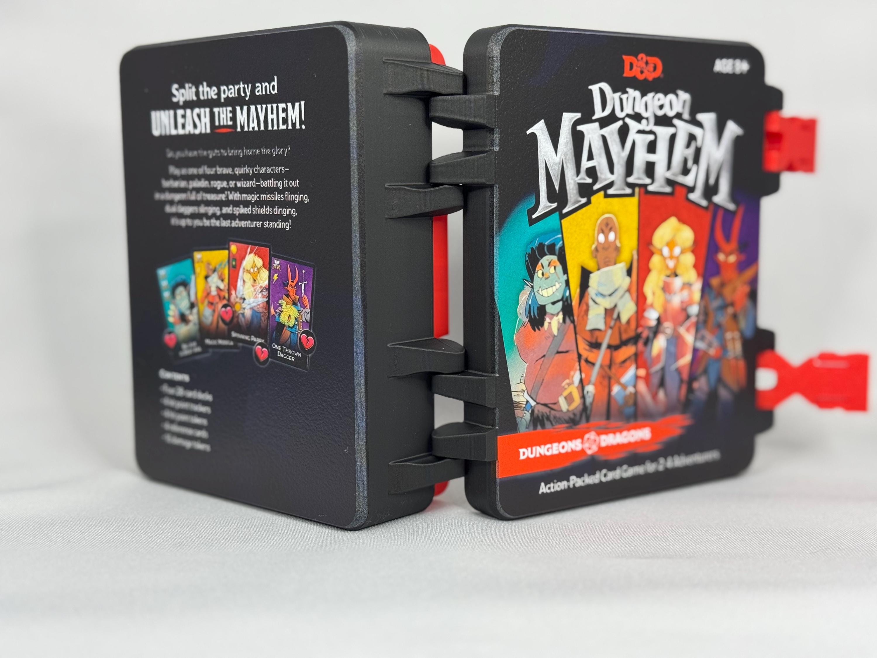 3D Printed Dungeon Mayhem Card Game Box: Secure Snap-fit Case