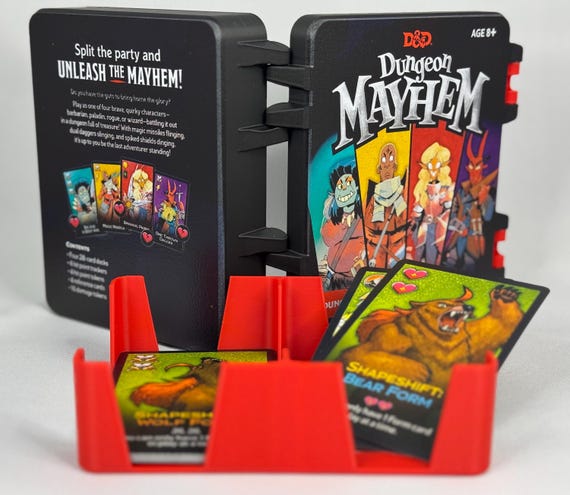 3D Printed Dungeon Mayhem Card Game Box: Secure Snap-fit Case