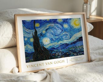 Print, Van Gogh Starry Night, classic fine art poster, unframed