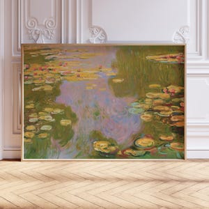Claude Monet Poster, Water Lilies Art Print, Claude Monet Print, Vintage Home Décor, Famous Art. Floral Wall Décor, Gift Idea, A2/A3/A4/A5