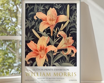 William Morris Lilie Druck: Vintage Blumen Wandkunst