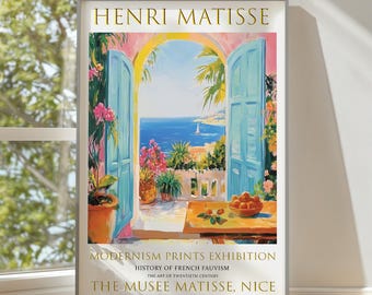 Henri Matisse Print: Open Window, Fauvism Mediterranean Art