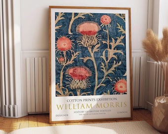 William Morris Thistle Print: Vintage Floral Art, Victorian Poster