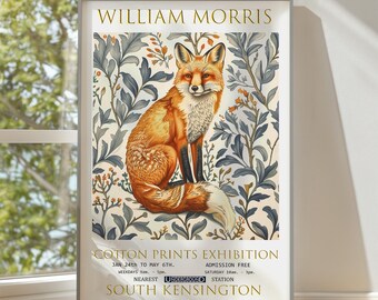 Impression, William Morris Fox, art mural botanique vintage
