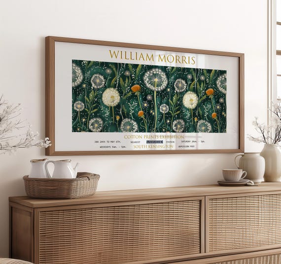 William Morris Panoramic Print, Dandelion William Morris