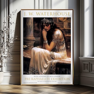 John William Waterhouse Salome Art Print - Vintage Pre-Raphaelite Exhibition Poster, Mythical Romantic Wall Art, Antique Décor