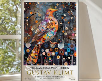 Gustav Klimt A Field of Poppies, Gustav Klimt Print, Klimt Poppies