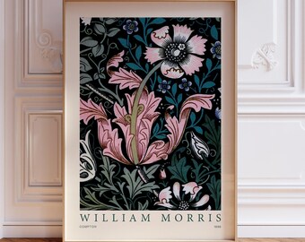 William Morris Floral Print: Vintage Textile Art, Unframed