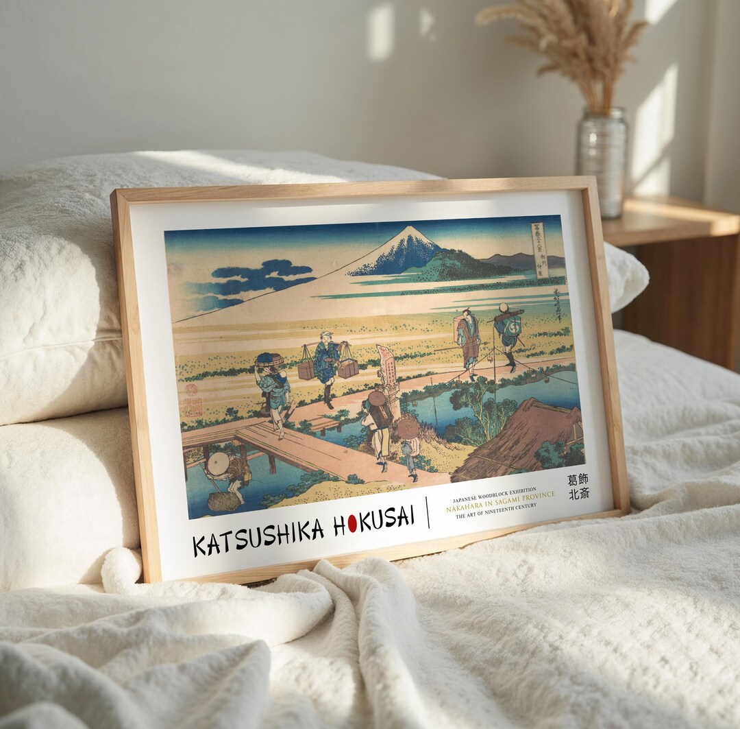 Japanese Woodblock Art Print | Hokusai Landscape Wall Decor | Vintage ...