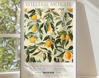 William Morris Lemon Tree Art Print: Vintage Floral Design