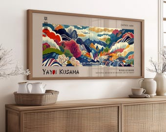 Góra Fuji – japońska grafika: Krajobraz górski inspirowany Yayoi Kusamą