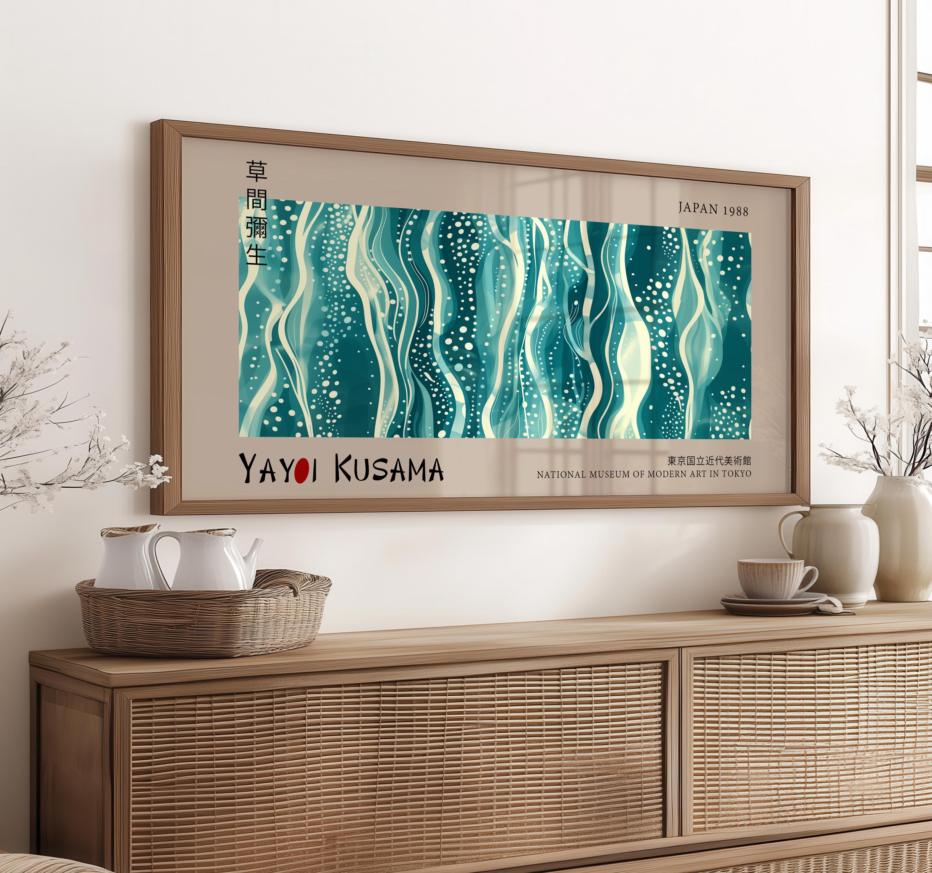 Yayoi Kusama Panoramic Print - Oceanic Dreamscape Polka Dots