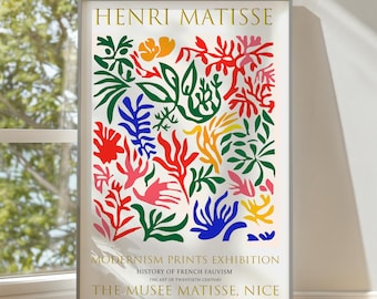 Impresión de flores de Henri Matisse: póster de arte moderno del fauvismo