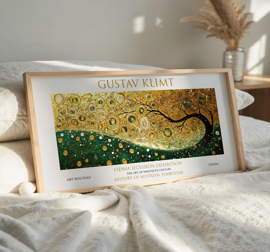 Gustav Klimt Tree of Life Print: Art Nouveau Golden Landscape - Etsy UK