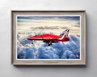 RAF Red Arrows Hawk Jet Aviation Wall Art Print