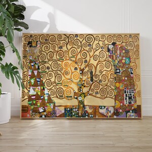 Impresión del Árbol de la Vida de Gustav Klimt: Decoración vintage Art Nouveau imagen 2