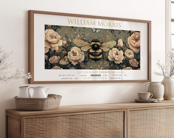 William Morris Panoramic Print, William Morris Exhibition Print, William Morris Poster, Vintage Wall Art, Textiles Art, Vintage Poster, Bee