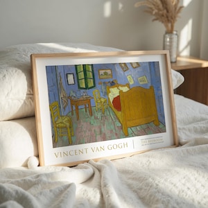 Van Gogh &#39;The Bedroom&#39; Art Print: Vintage Post-Impressionist Decor