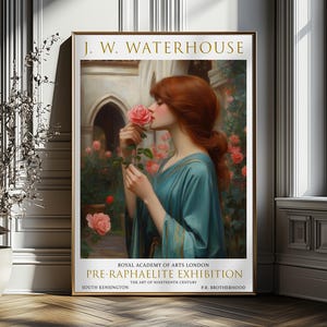 John William Waterhouse Art Print - The Soul of the Rose, Romantic Pre-Raphaelite Vintage Poster, Classic Wall Decor