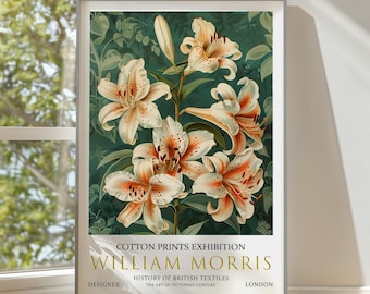 William Morris Lilie Druck: Vintage Blumen Wandkunst