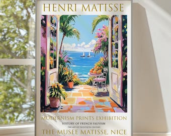 Henri Matisse Print: Open Window, Mediterranean Coastal Art