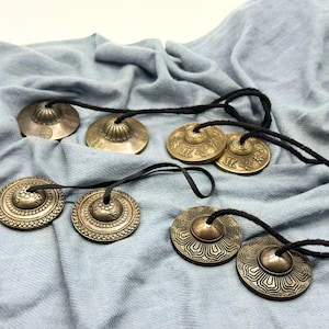 3.5&quot; Carved Tibetan Tingsha Sound Bells – Handmade Meditation Cymbals for Chakra Cleansing & Ritual Use -High Quality Sound Healing Tool