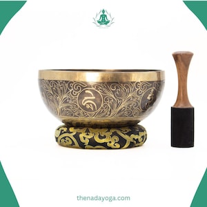 Tibetan Singing Bowl Set - Biruwa | Hand-Hammered Sound Bowl Made in Nepal for Yoga, Meditation, Peaceful, and Healing