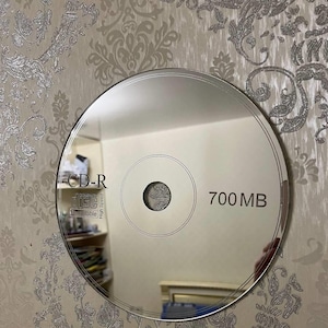 Cd Mirror, 90&#39;s Home Decor, Mirror Wall Art, 90&#39;s Party, Unique Bathroom Mirror, Available in different sizes