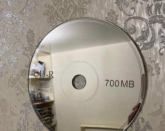 Cd Mirror, 90&#39;s Home Decor, Mirror Wall Art, 90&#39;s Party, Unique Bathroom Mirror, Available in different sizes