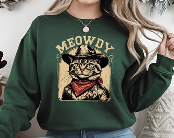 Meowdy Cat PNG / SVG | Cowboy Cat Clipart for T-shirts, Mugs & Cricut