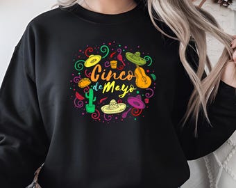 Cinco de Mayo PNG | Mexikanische Fiesta Hat & Taco Kunst | Bunte Party Digital Download