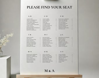 Custom Wedding Table Plan | Canva Template