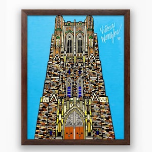 Duke University Chapel Poster | Digital Download Art Print | Durham, North Carolina, Blue Devils | Duke Gift, Graduation Gift | Dorm Decor